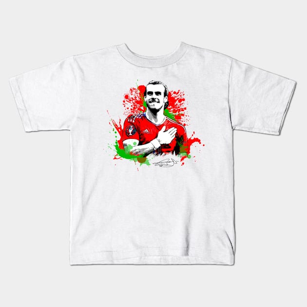 Gareth Bale Kids T-Shirt by Creativedy Stuff